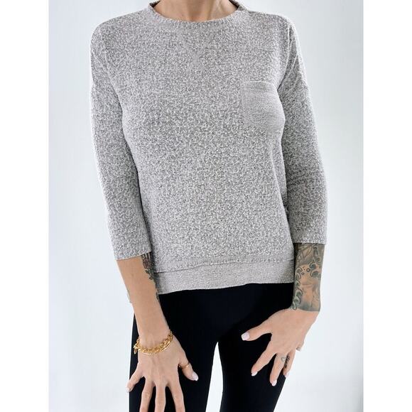 Billabong All Things Gray Matted Quarter Sleeve Sweatshirt Size XS - Picture 2 of 5